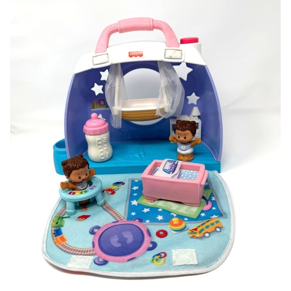 Fisher-Price Other - Fisher-Price Little People Cuddle & Play Nursery Two Babies Crib Walker